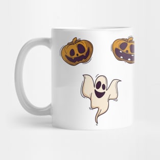 Spooky Halloween, Pumpkin and Ghost Delight Mug